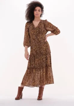 bruine second female maxi jurk nutmeg dress