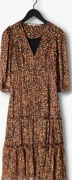 bruine second female maxi jurk nutmeg dress