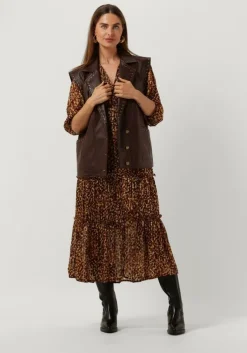 bruine second female maxi jurk nutmeg dress