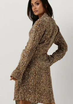 bruine second female mini jurk poline wrap dress