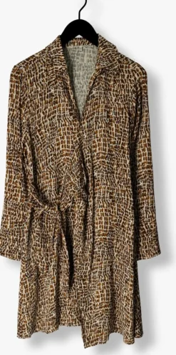 bruine second female mini jurk poline wrap dress