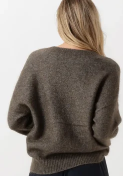 bruine second female trui brook knit loose v-neck