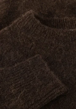 bruine selected femme trui slflulu ls knit o-neck