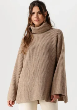 bruine selected femme trui slfmary ls long knit roll neck
