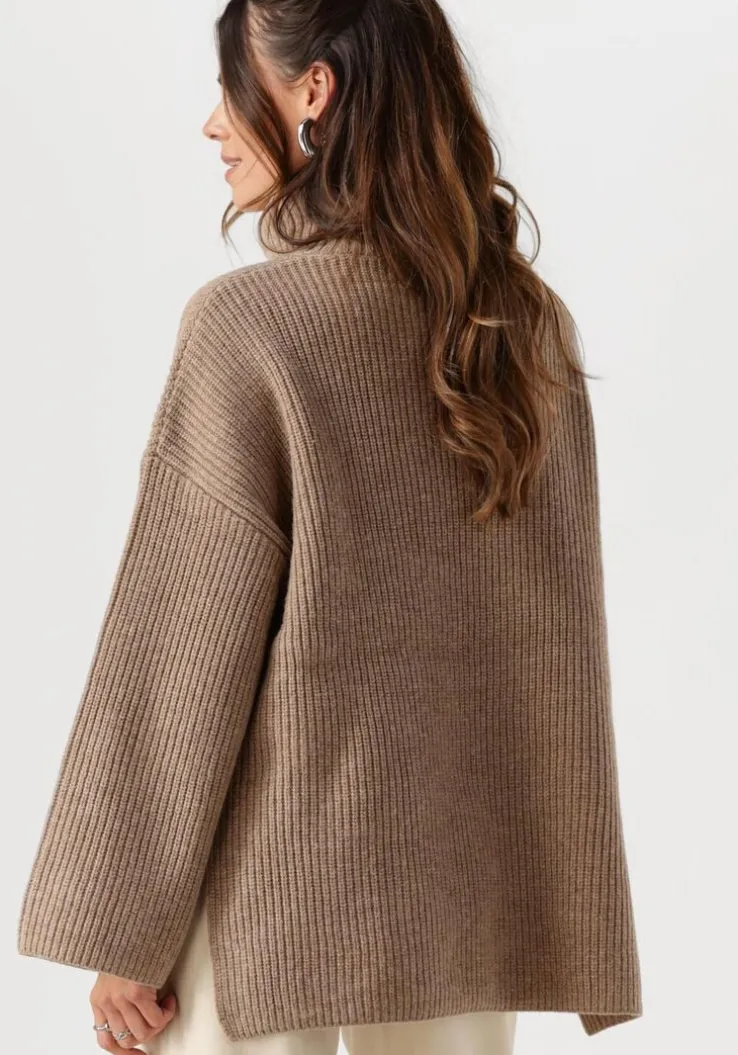 bruine selected femme trui slfmary ls long knit roll neck