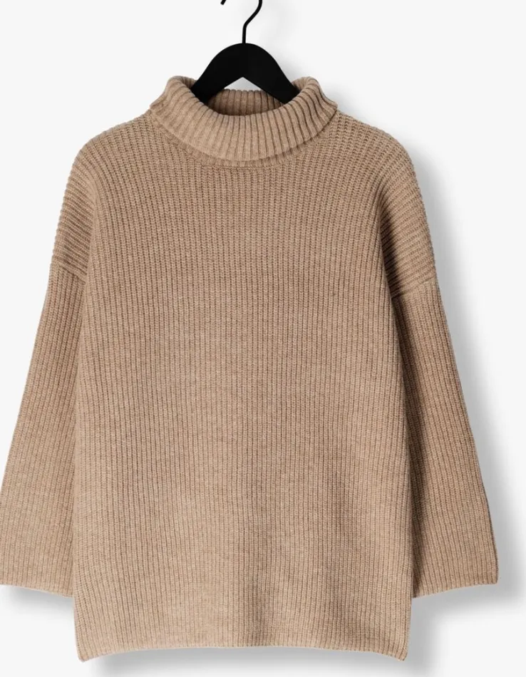 bruine selected femme trui slfmary ls long knit roll neck