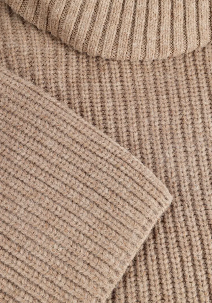 bruine selected femme trui slfmary ls long knit roll neck