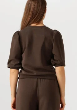 bruine selected femme t-shirt slftenny 3/4 sweat top