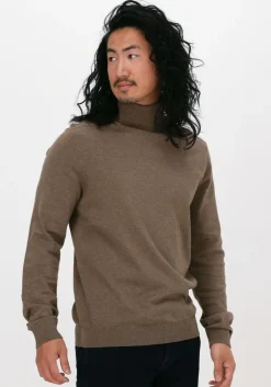 bruine selected homme coltrui slhberg roll neck noos