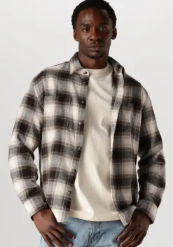 bruine selected homme overhemden slhregowen-grindle check shirt ls