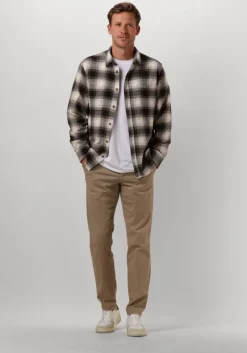 bruine selected homme overhemden slhregowen-grindle check shirt ls