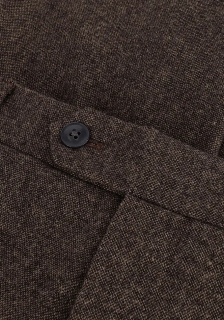 bruine selected homme pantalon slhslim-reed wool trs