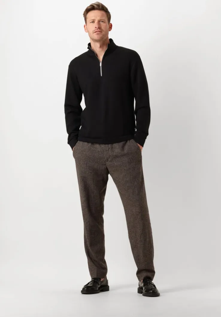 bruine selected homme pantalon slhslim-reed wool trs