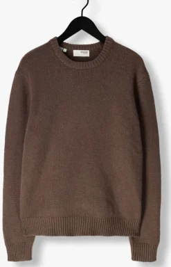 bruine selected homme trui slhcody ls knit relaxed crew neck