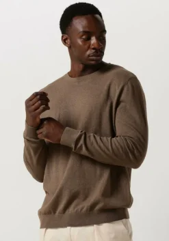 bruine selected homme trui slhberg crew neck noos