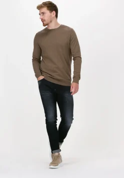 bruine selected homme trui slhberg crew neck noos