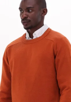 bruine selected homme trui newcoban lambs wool crew neck w