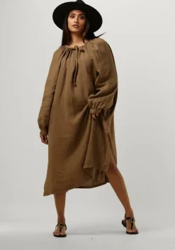 bruine semicouture midi jurk claralie