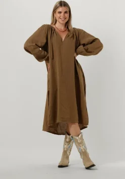 bruine semicouture midi jurk claralie