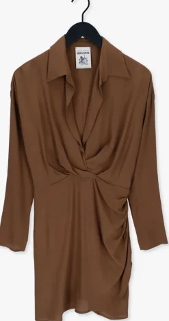 bruine semicouture mini jurk y2wu07