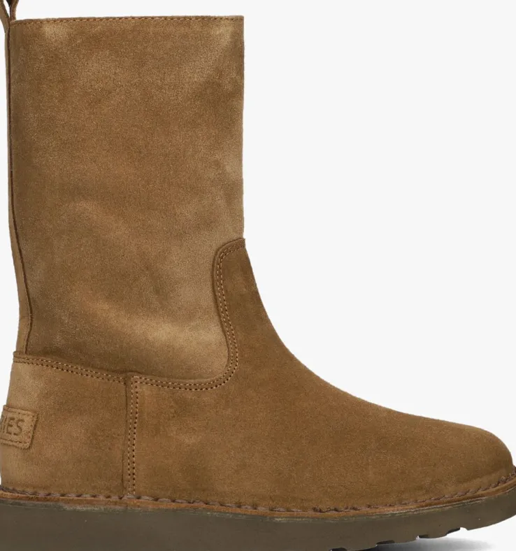 bruine shabbies enkelboots palissa mia high zip