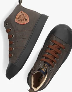 bruine shoesme hoge sneakers sh23w036