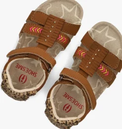 bruine shoesme platte sandalen bi25s006