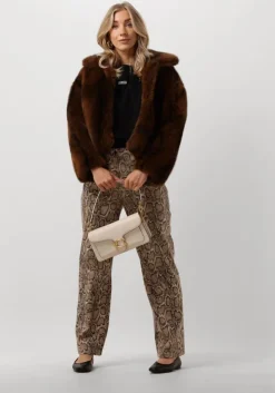 bruine silvian heach faux fur jas gpa24104pl