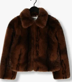 bruine silvian heach faux fur jas gpa24104pl