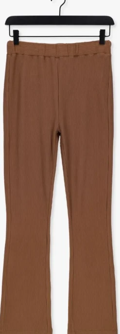bruine simple flared broek flair jer-org-cot-22-3
