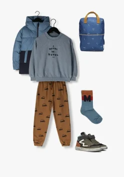 bruine sproet & sprout joggingbroek sweatpants oldtimer print