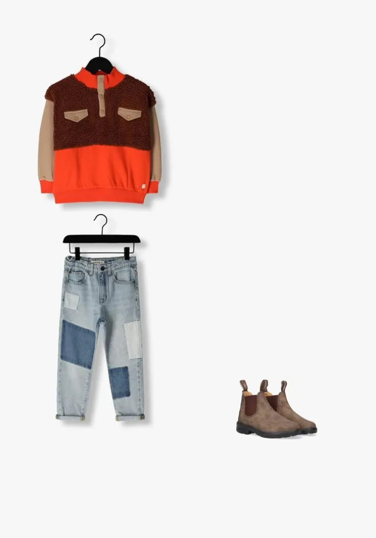 bruine sproet & sprout sweater anorak sweatshirt colourblock