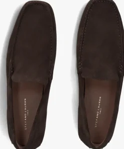 bruine stefano lauran mocassins 2 gesp bio slipper