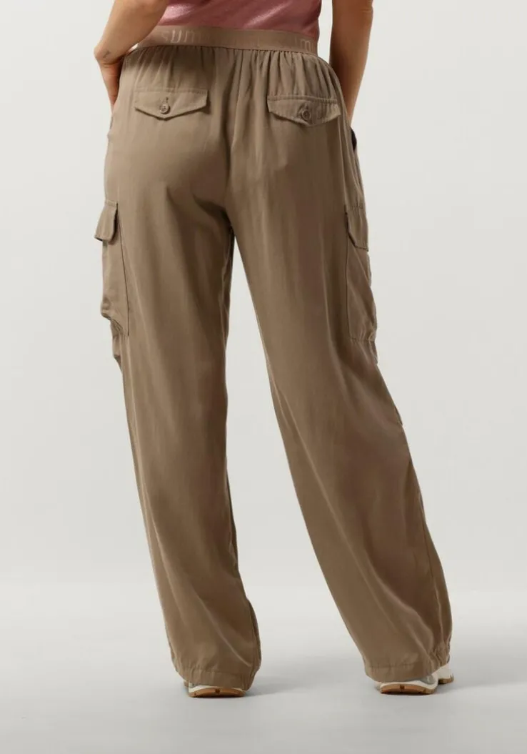 bruine summum cargobroeken trousers cargo tencel