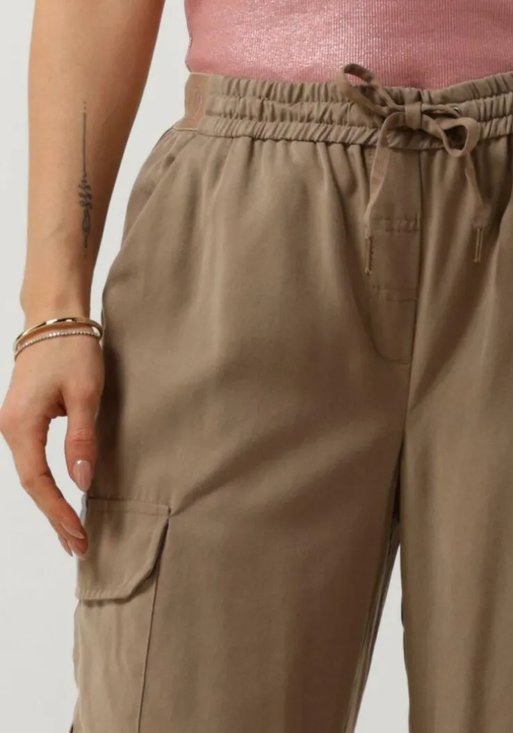 bruine summum cargobroeken trousers cargo tencel