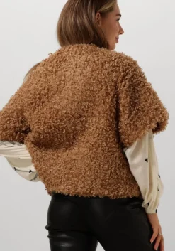 bruine summum gilet jacket faux fur