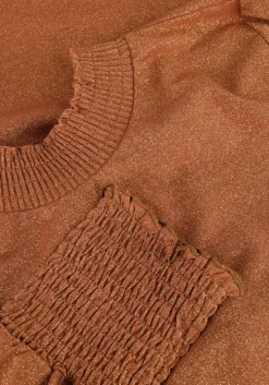 bruine summum top smocked top fine lurex jersey