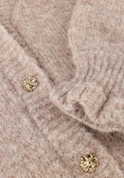 bruine summum vest cardigan cozy melange lurex knit