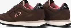 bruine sun68 lage sneakers ally solid nylon