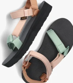 bruine teva platte sandalen w midform universal