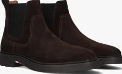 bruine tommy hilfiger chelsea boots hilfiger comfort chelsea