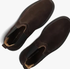 bruine tommy hilfiger chelsea boots hilfiger comfort chelsea