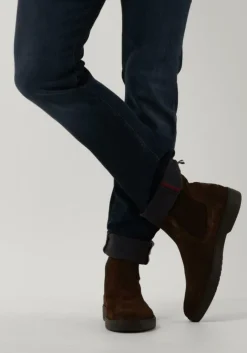 bruine tommy hilfiger chelsea boots classic hilfiger suede chelsea