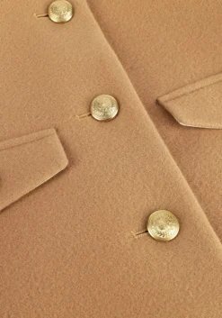 bruine tommy hilfiger jack crop wool gold button jacket