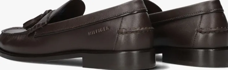 bruine tommy hilfiger loafers tassel lth loafer