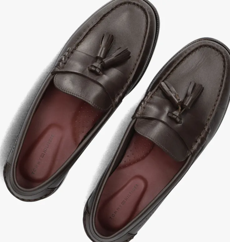 bruine tommy hilfiger loafers tassel lth loafer