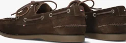 bruine tommy hilfiger mocassins th boat shoe core suede