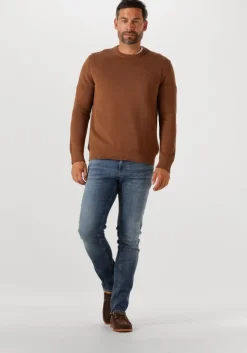 bruine tommy jeans sweater tjm slim ess sweater exts