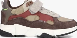 bruine ton & ton lage sneakers boje