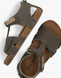 bruine ton & ton sandalen fenris
